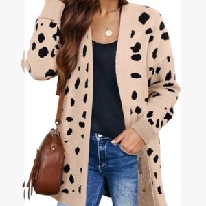 Chic Leopard Print Women's Teddy Jacket